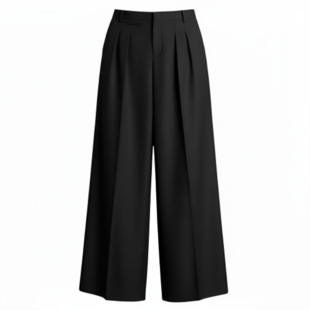 Maison Margiela Black Virgin Wool Cropped Trousers Pants Italy Size 38 (US 2) - Picture 7 of 16
